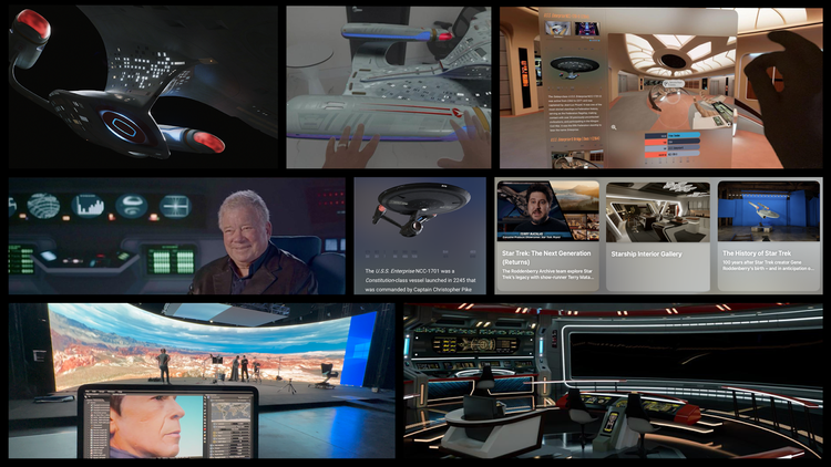 Collage of images from “Star Trek”.