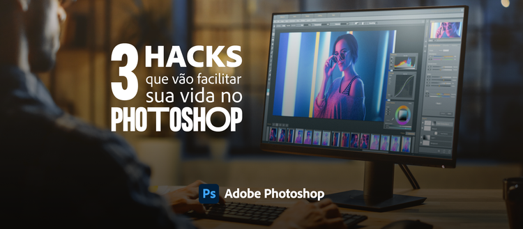 homem na frente do computador desktop usando photoshop