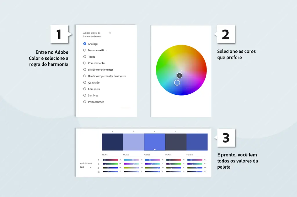 Adobe Color: primeiro passo para a paleta de cores