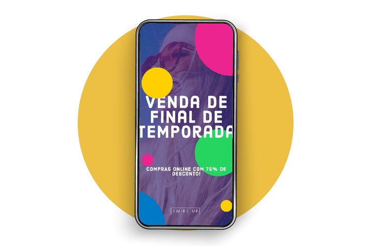 ilustração de um celular em seus modelos de tela para redes sociais
