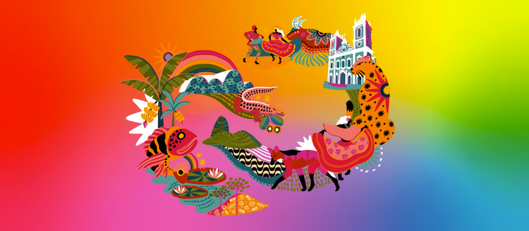 logo da creative cloud inspirado no Brasil feito pela artista brasileira Winny Tapajós