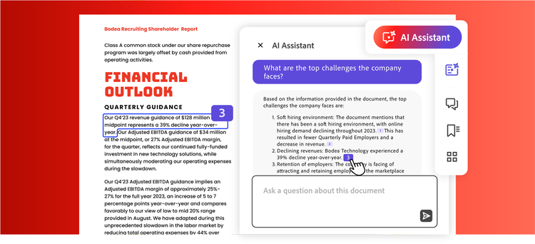 Adobe Acrobat AI Assistant.