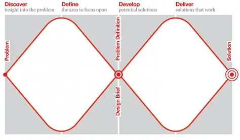 Double-Diamond-Diagramm des Designprozesses vom britischen Design Council. Bildquelle: UX Matters