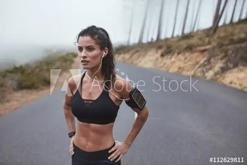 Fitness woman during outdoor training session