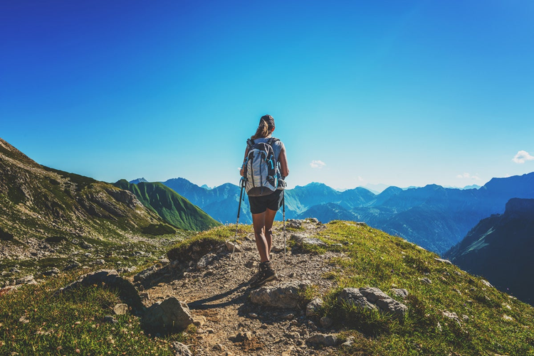 Woman hiking in the Allgau Alps, Germany © XtravaganT #119512134 