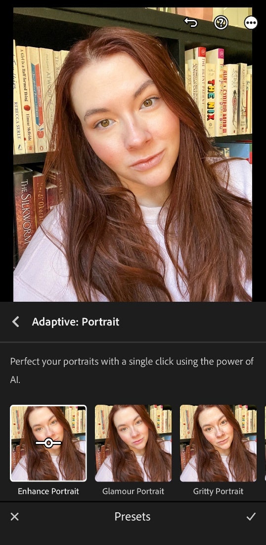Enhance portraits with one-tap on Lightroom mobile