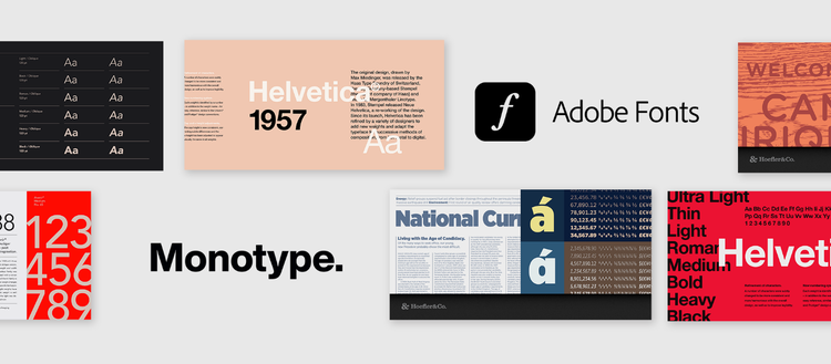 Images of Adobe Fonts.