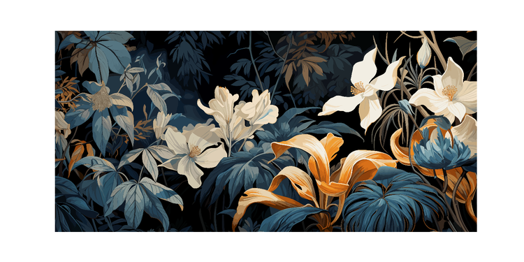 Floral image created leveraging Adobe Illustrator's Generative Expand.