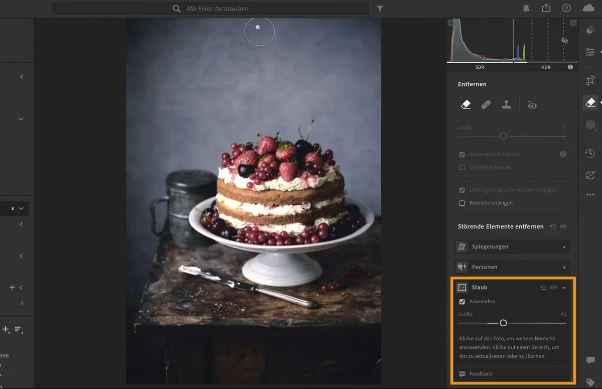 Mal hervorgehoben Lightroom 9.0: Automatische Retusche, Bildauswahl und Staubentfernung