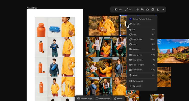 Getting media from Firefly Boards to Premiere.