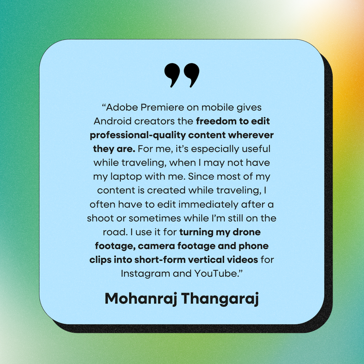 Quote given by Mohanraj Thangaraj