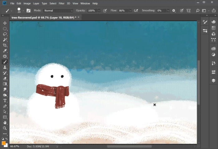 Using Microsoft Surface Dial on snowman.