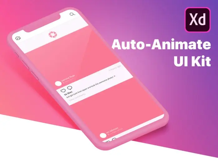 Cover image for the Adobe XD Auto-Animate UI Kit