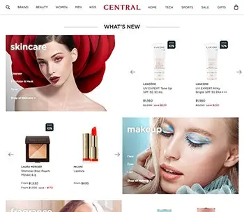 Impekable's design for Central Department Store uses real data in the mockups, this variant demonstrates the design with English language content loaded.