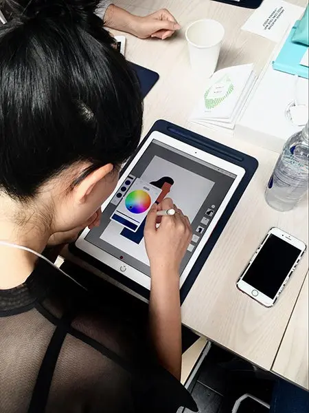 Jing Wei, one of the Gemini 10 artists showing how she uses Adobe Draw in her workflow.