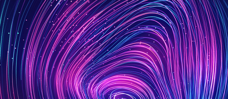 Abstract blue and purple dynamic background.
