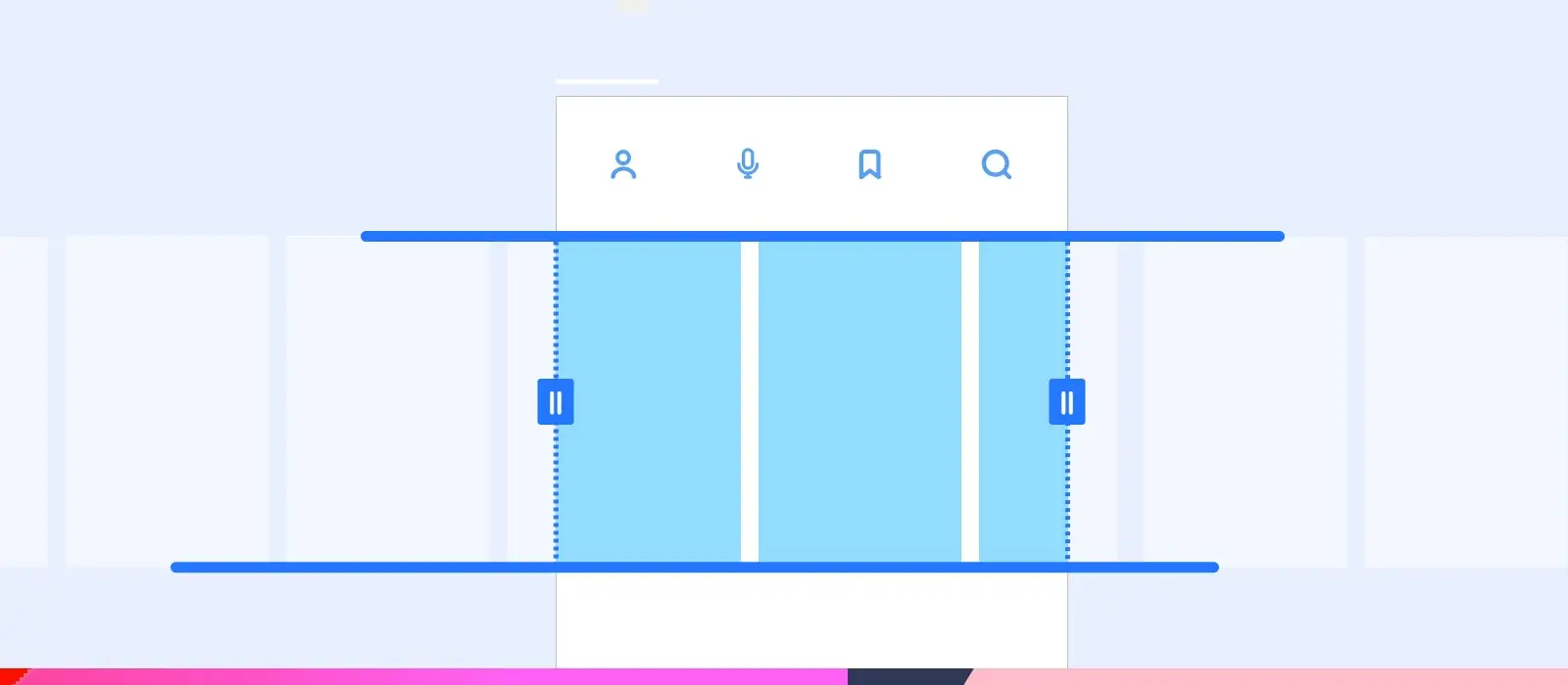 Wireframe demo of the new Stacks feature in the June 2020 release of Adobe XD.