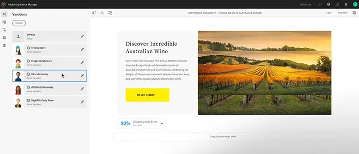 Vineyards image on a story about Australian wine.