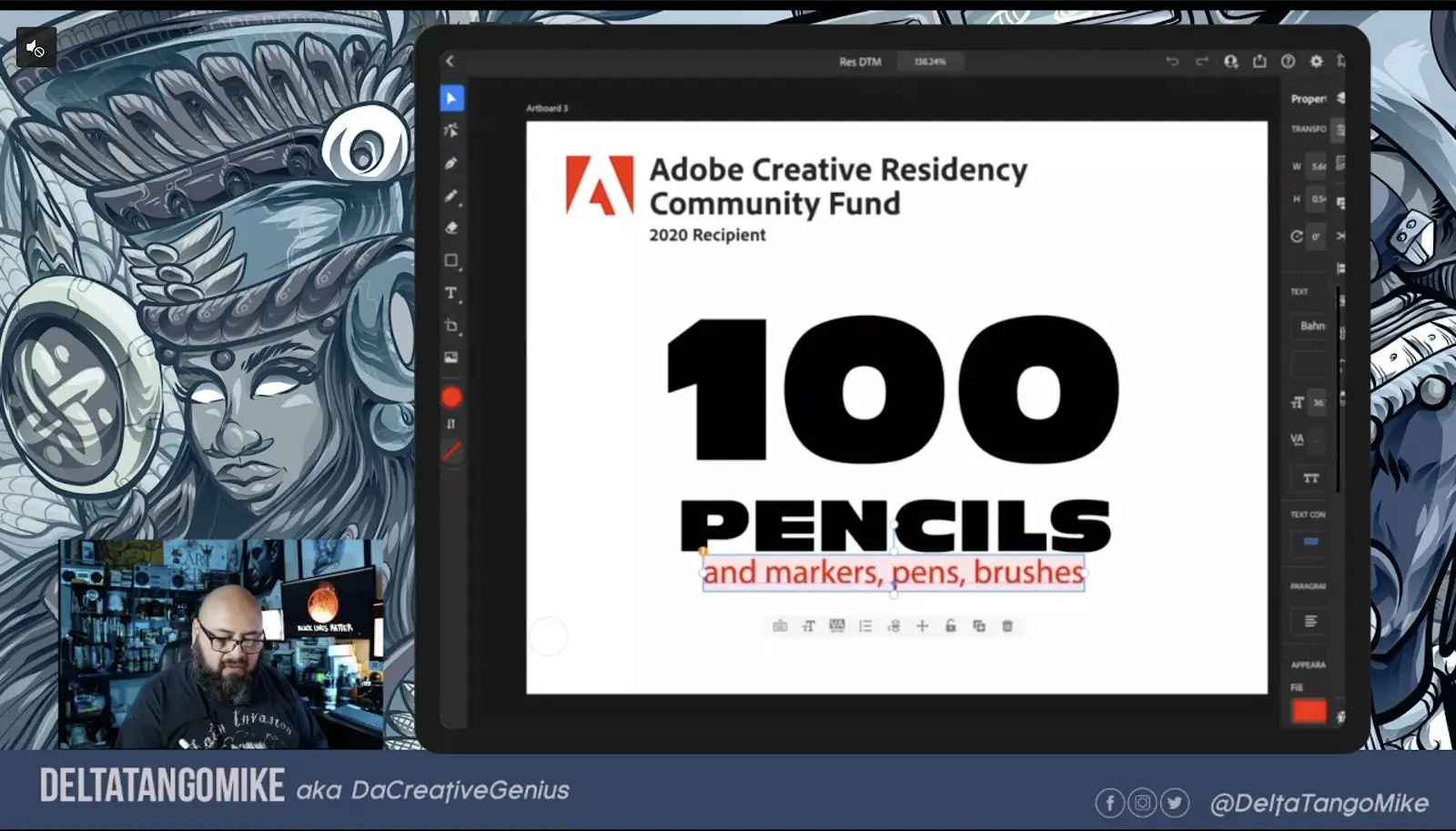 Image of 100 Pencils as a 2020 Adobe Creative Residency Community Fund Recipient