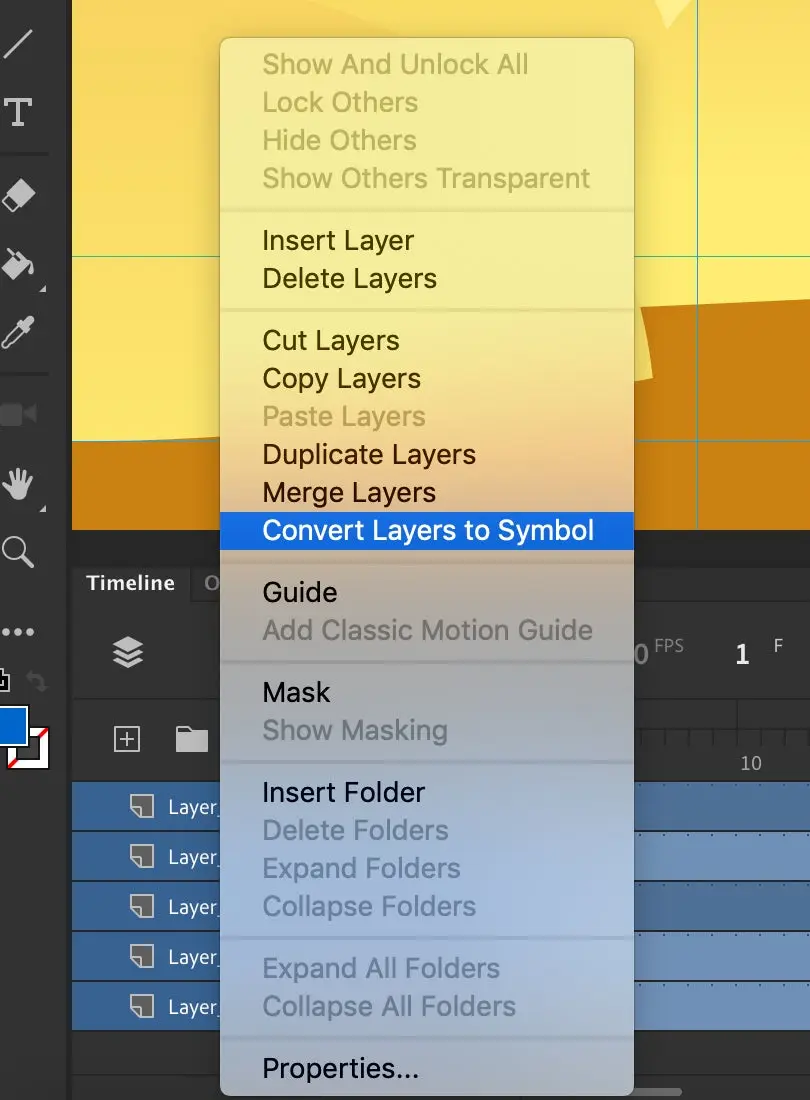 Convert layers to Symbols screenshot
