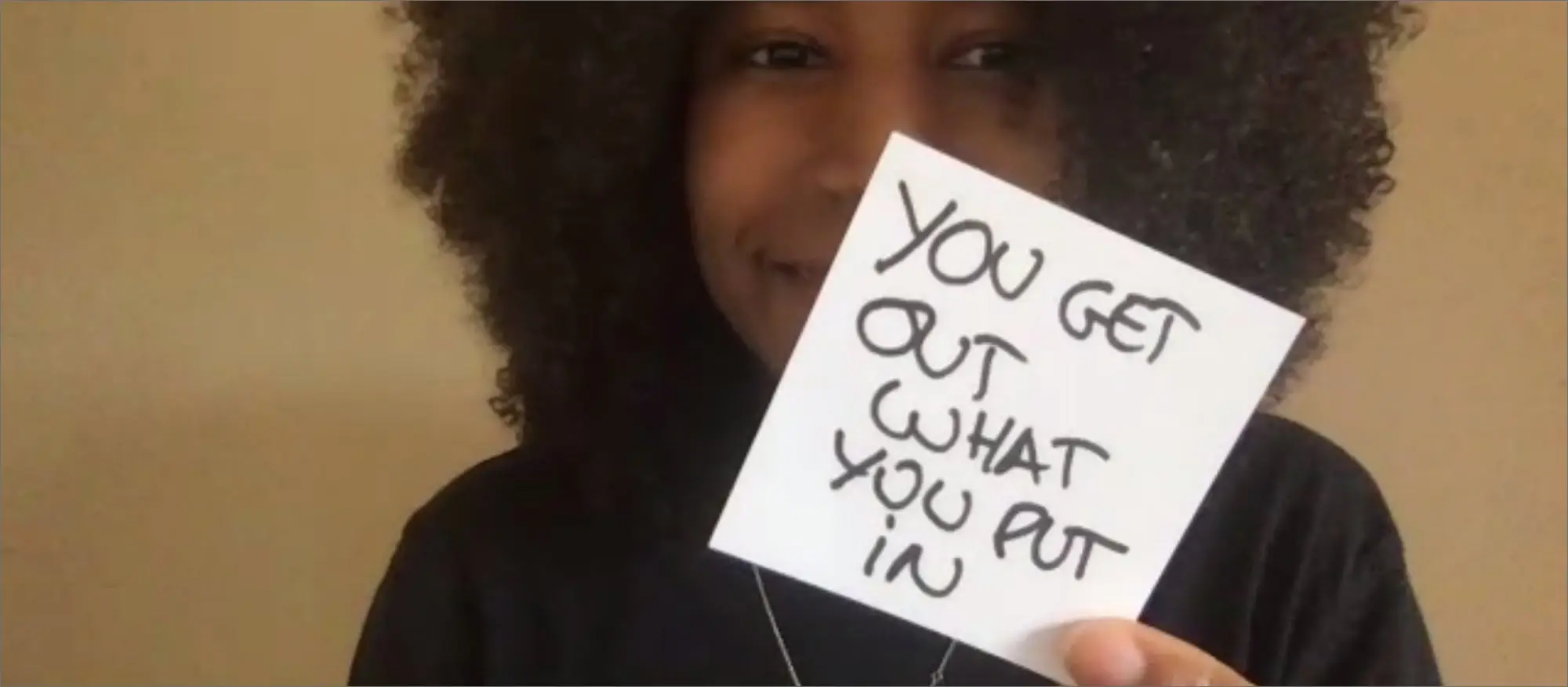 Ironhack student sharing inspirational message