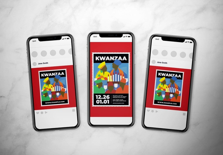 Kwanzaa images on cell phones.