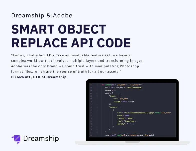 Photo of Dreamship API advertisement