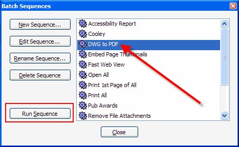 Run the Sequence dialog box