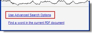 Clicking for the Advanced Search options
