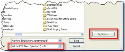Getting to the PDF Optimizer via SAVE AS
