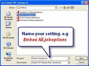 Naming the conversion setting
