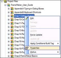 Updating linked FrameMaker files