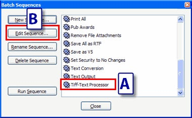 Select the TIFF-Text Processor script