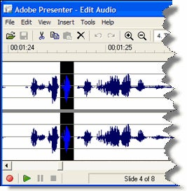 Selecting a portion of audio
