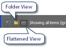 Foldered vs Flattened view