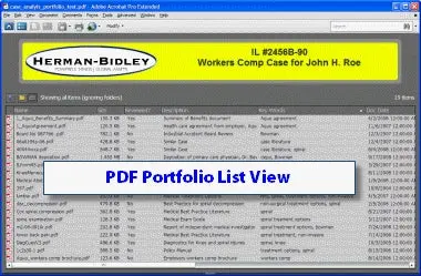 PDF Portfolio List View