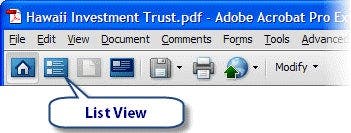 Click the List View button