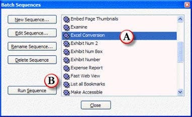 Run the batch sequence