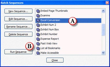 Run the batch sequence