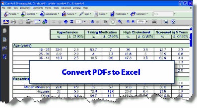 how to export pdf to excel without acrobat 9