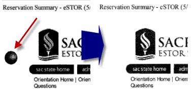 Example of hole punch removal