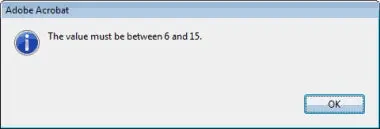 Error message when choosing less than six digits for Bates Numbering
