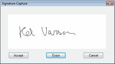 Sign your name on the pad