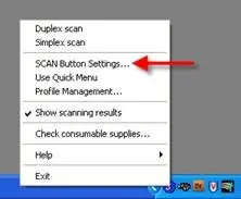 Scan Button Options