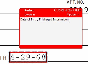 Using sticky notes along with Redaction in Acrobat 9