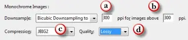 PDF Optimizer settings for B&W files