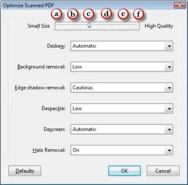 Optimize Scanned Image Window