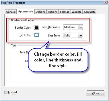 Text Field Properties