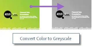 Converting a color slide to a grayscale slide