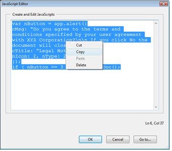 Copying text from the sample file